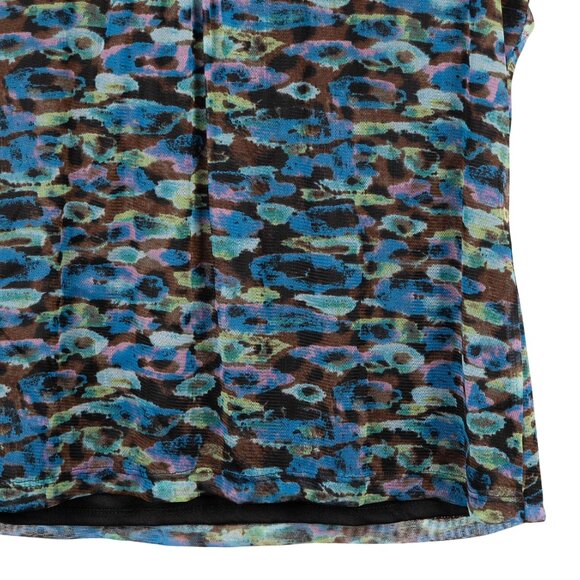 Notations Tank Shirt XL Womens NEW Ruffle Scoop Neck Abstract Top Sleeveless - Picture 3 of 5